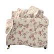 Sofa Rosehearty (2-Sitzer) Webstoff - Creme / Rose