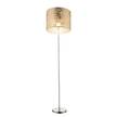 Lampadaire Amy I Tissu / Métal - 1 ampoule - Doré / Nickel