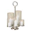 Windlicht Barnsley Nickel / Glas - Silber