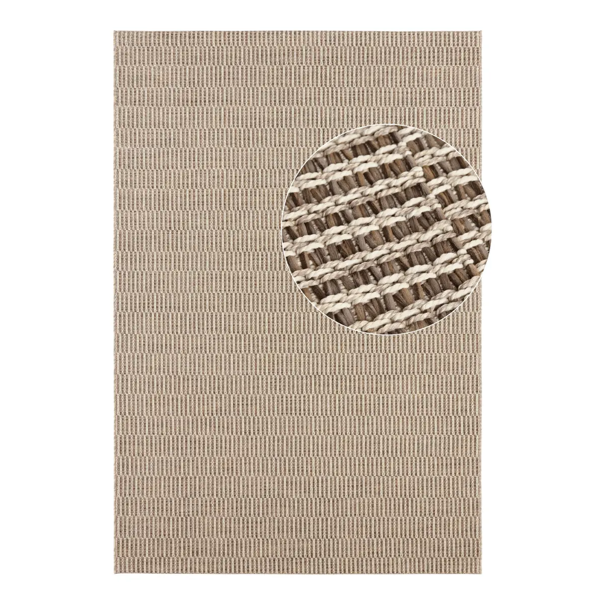In-/Outdoorteppich Dreux Beige/Beige Webstoff 120 x 170cm