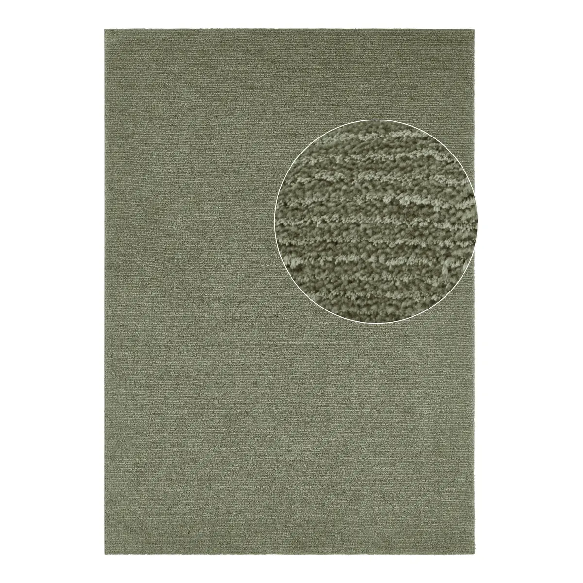 Kurzflorteppich Supersoft Grün/Khaki 160 x 230cm | Grün