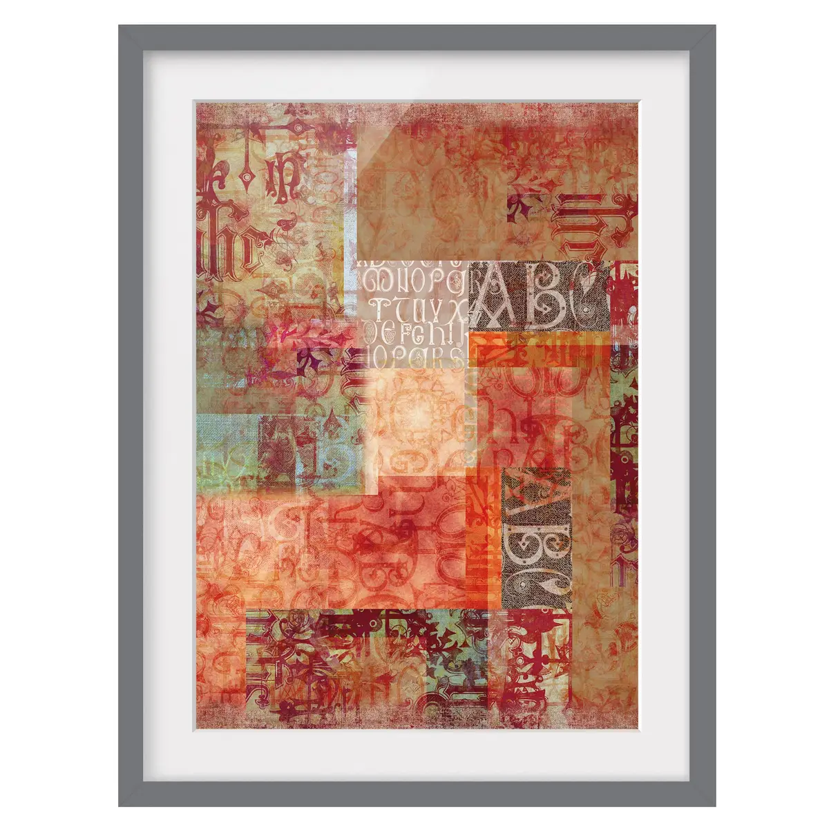 Bild Schriftmuster III | Mehrfarbig