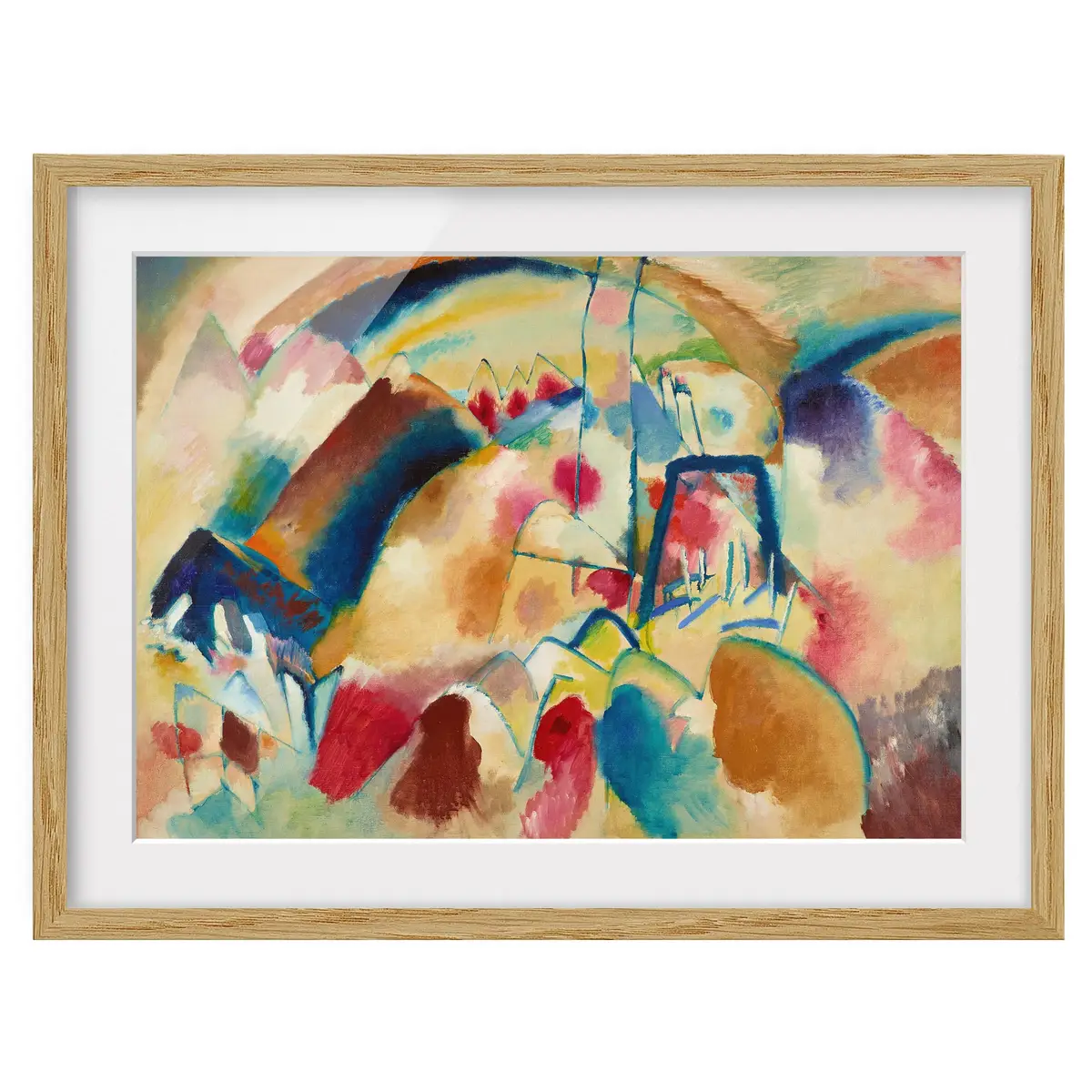 Bild Landschaft mit Kirche IV | Mehrfarbig