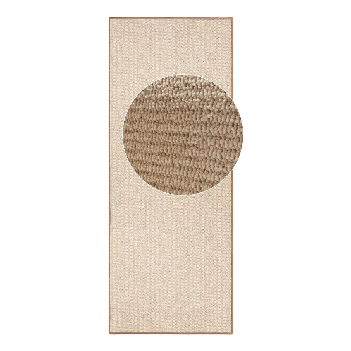 Kurzflorteppich Bouclé Beige/Beige 80 x 150cm Webstoff | Beige