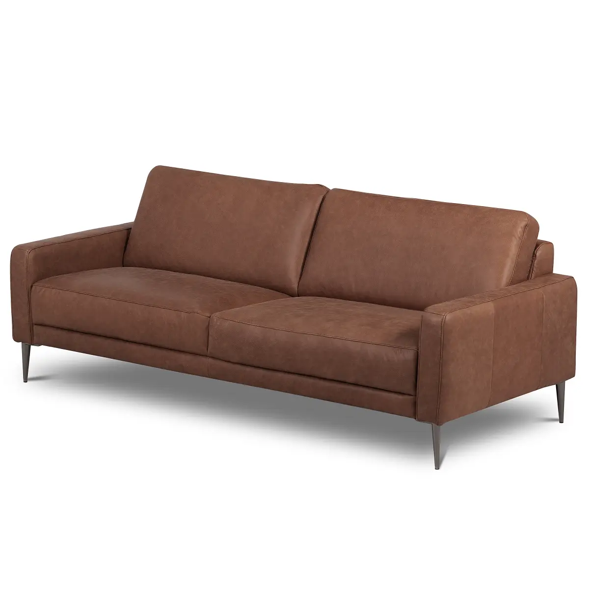 3-Sitzer Sofa Braun Echtleder Arelia | Braun