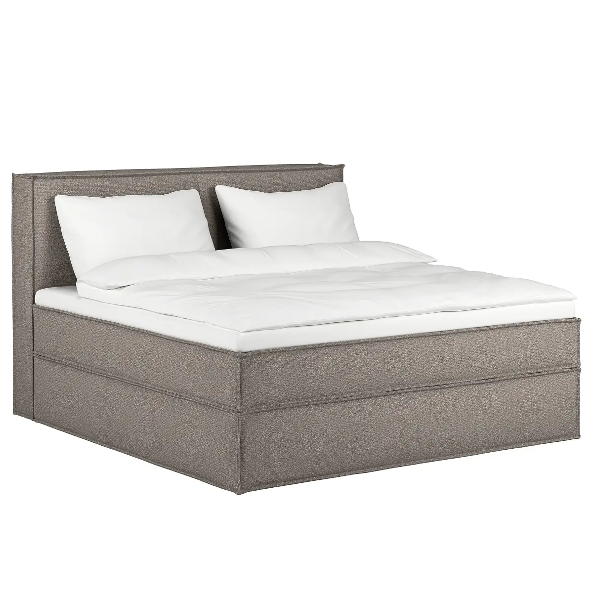 Premium Boxspringbett mit Kopfteil 180 x 200cm Strukturstoff
