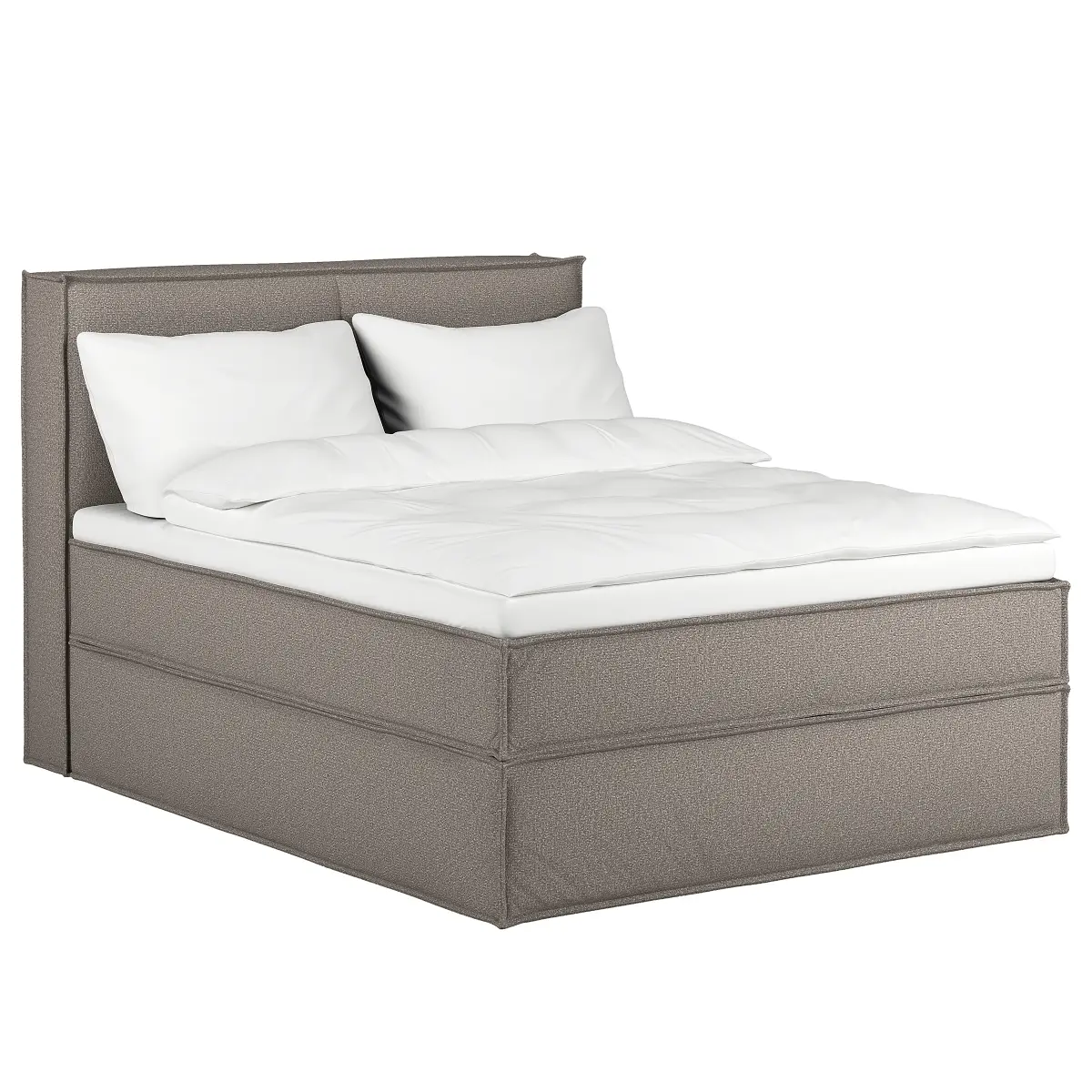 Premium Boxspringbett mit Kopfteil 140 x 200cm Strukturstoff