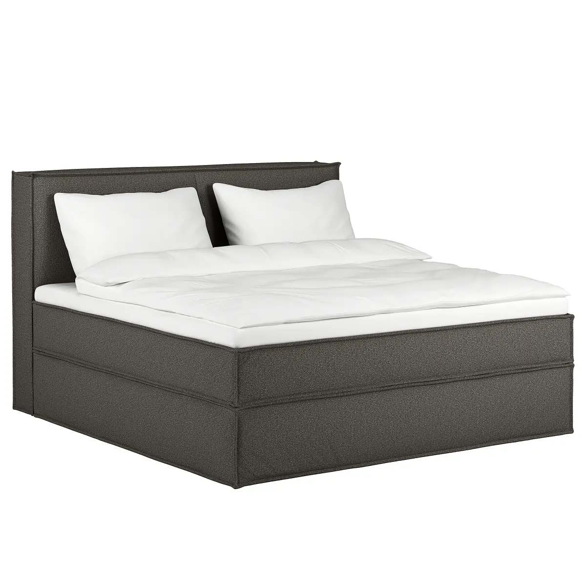 Premium Boxspringbett mit Kopfteil 180 x 200cm Strukturstoff