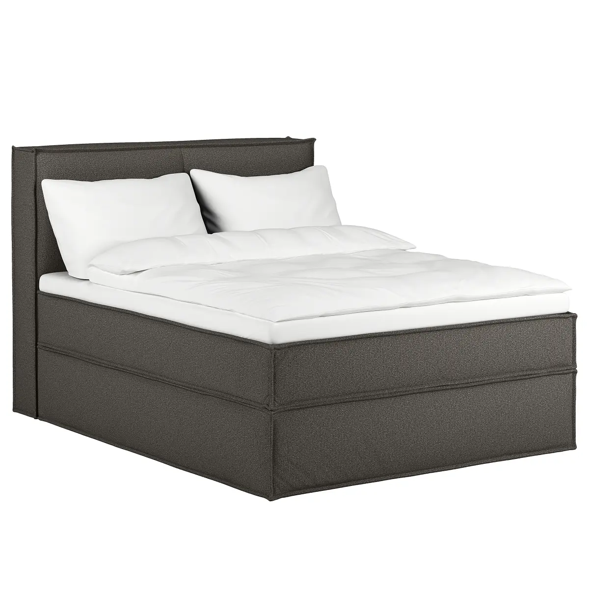 Premium Boxspringbett mit Kopfteil 140 x 200cm Strukturstoff