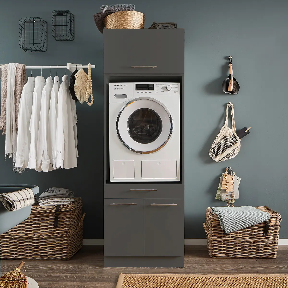 Laundreezy Waschtowerkombination | Schwarz