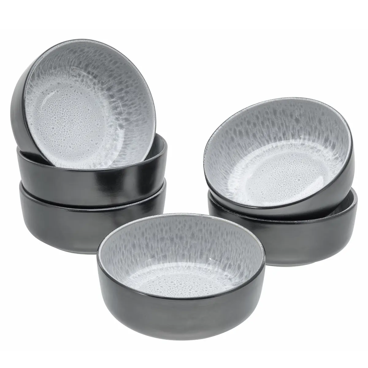 Müslischalen 6er-Set Ø 16cm Grau/Grau | Grau