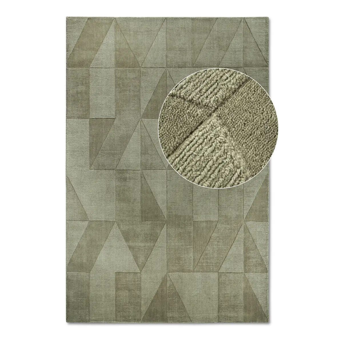 Wollteppich Ursule Grün/Grün 160 x 230cm | Grün