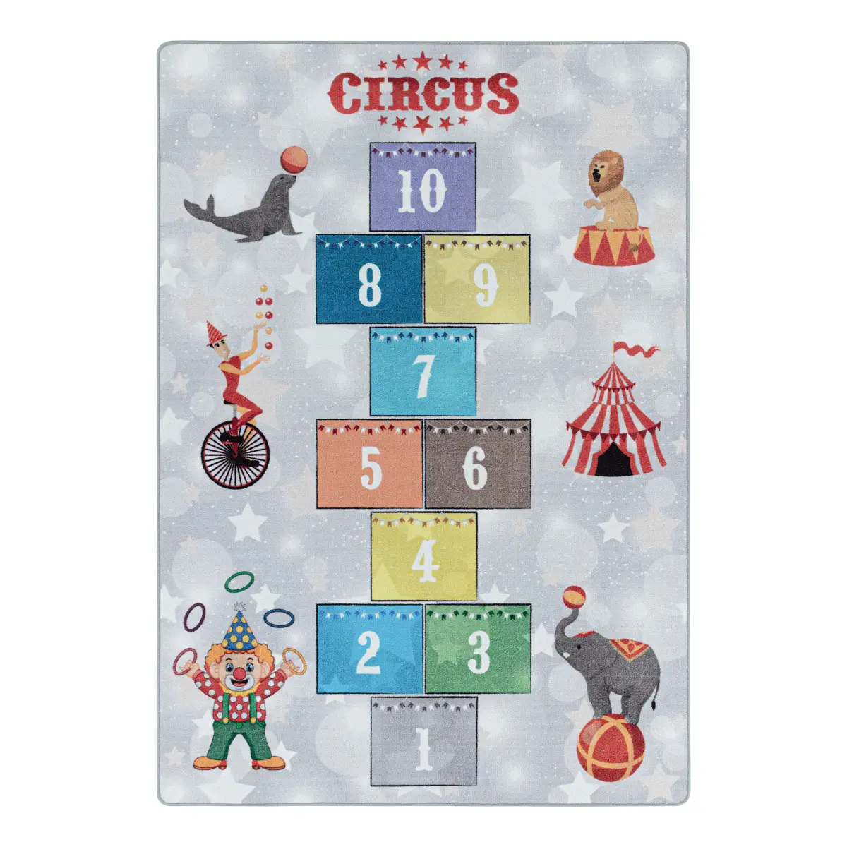Kinderteppich Play Zirkus 80 x 120cm Grau | Grau