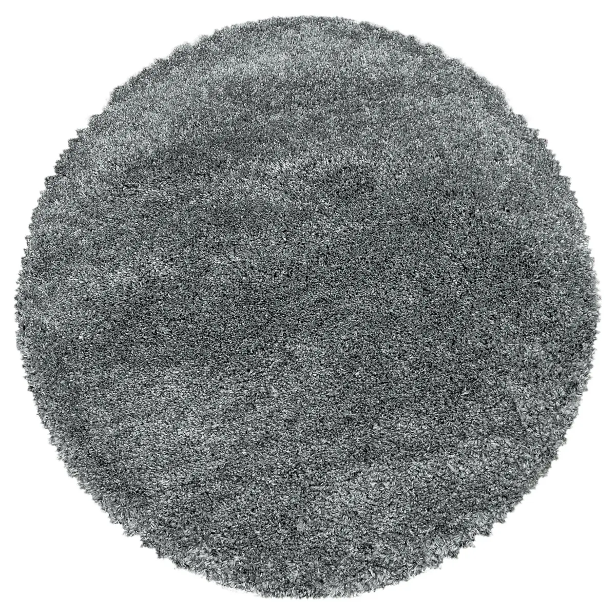 Ayyildiz Hochflorteppich Fluffy rund Ø 120cm Grau/Lichtgrau | Grau