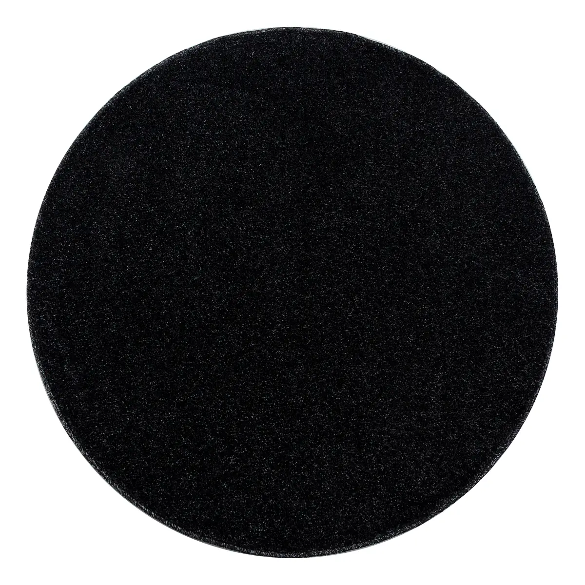 Ayyildiz Ata Kurzflorteppich rund Schwarz/Anthrazit Ø 160cm Polyester
