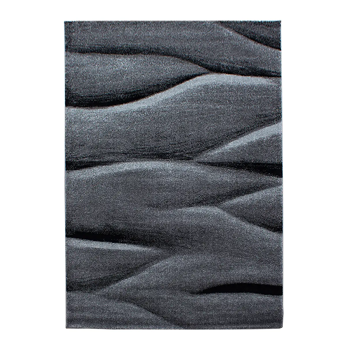 Kurzflorteppich Lucca Typ A Schwarz 80 x 150cm Polyester