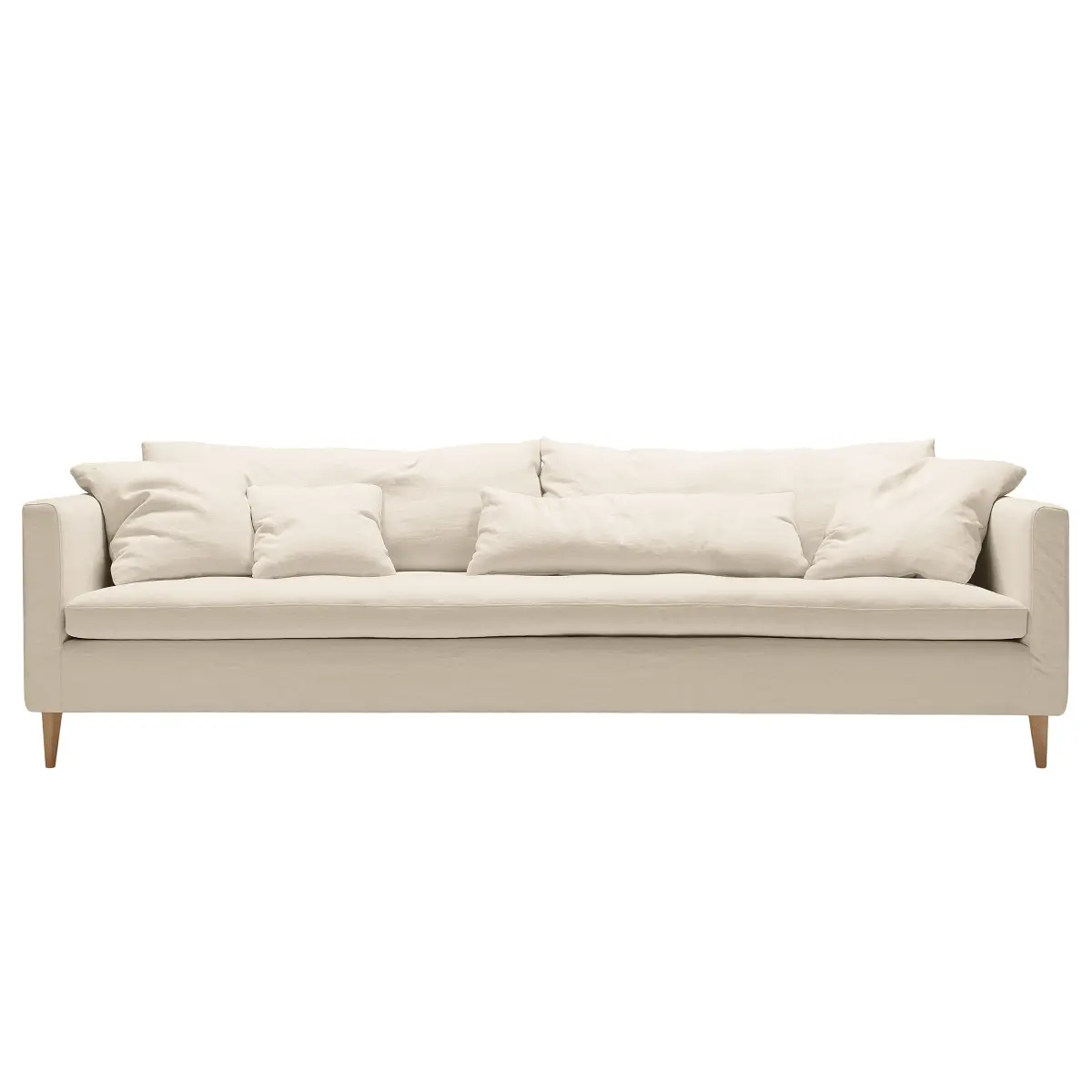 Studio Copenhagen 3-Sitzer Sofa Beige Flachgewebe Calea 270cm Modern