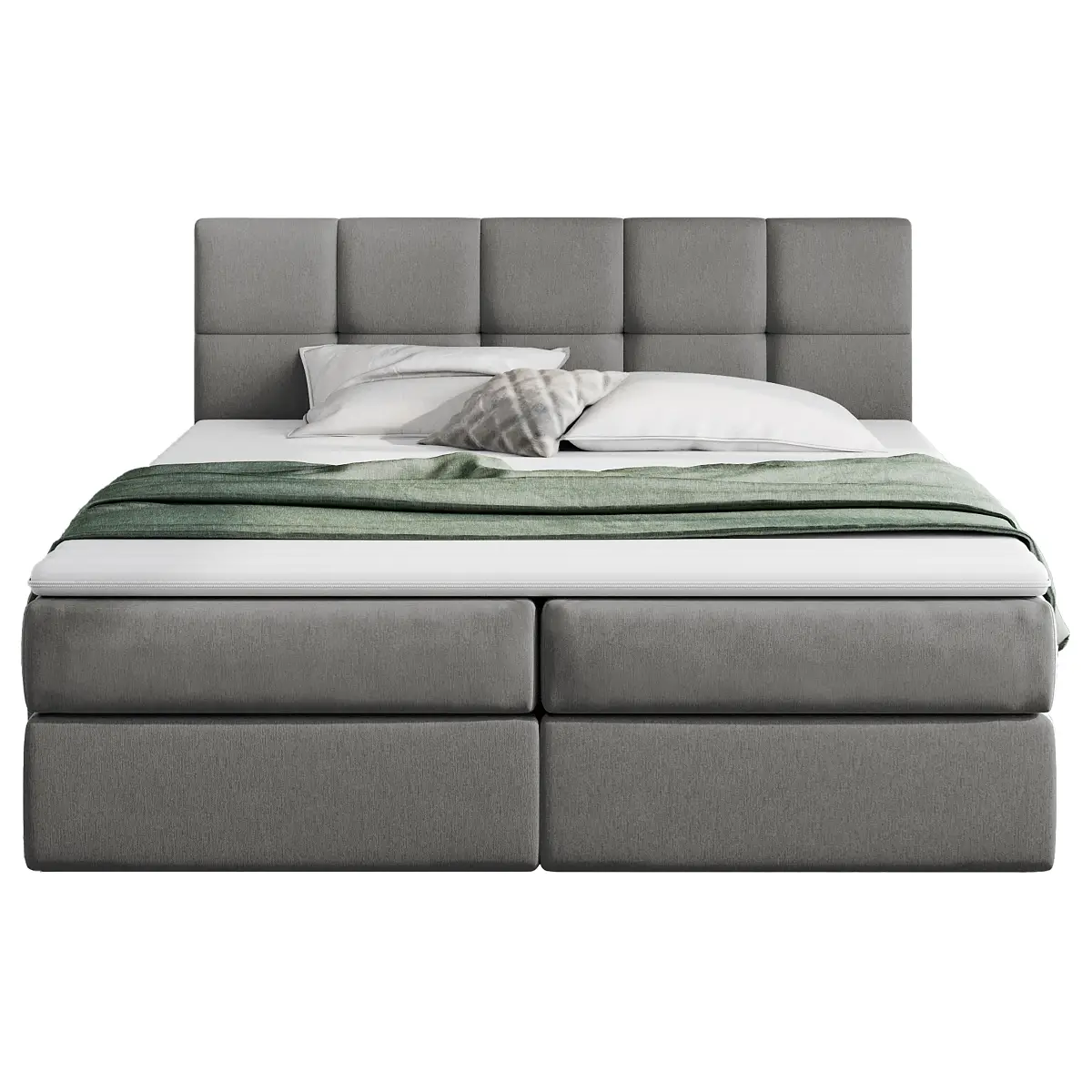 Boxbett Sunook 180 x 200cm Microfaser Loek Grau | Grau