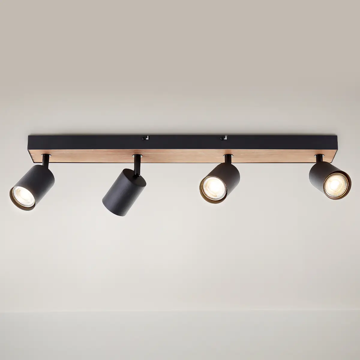 LED-Deckenleuchte Monterey-Kiefer Schwarz | Schwarz