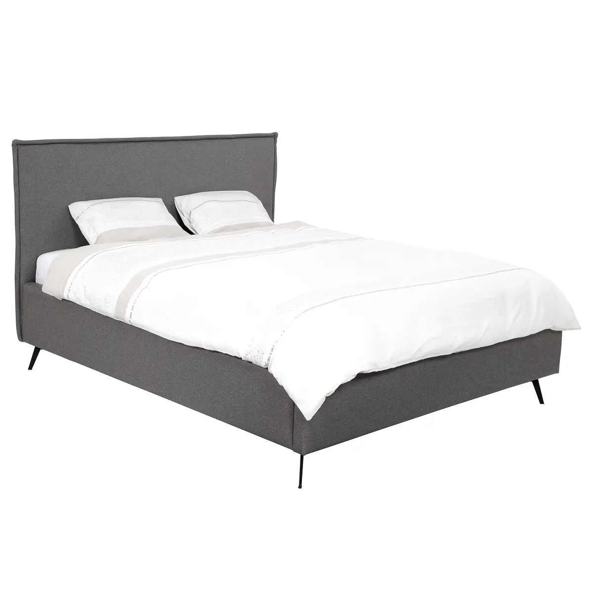 Polsterbett Rydnes 200 x 200cm Webstoff Saba Grau | Grau