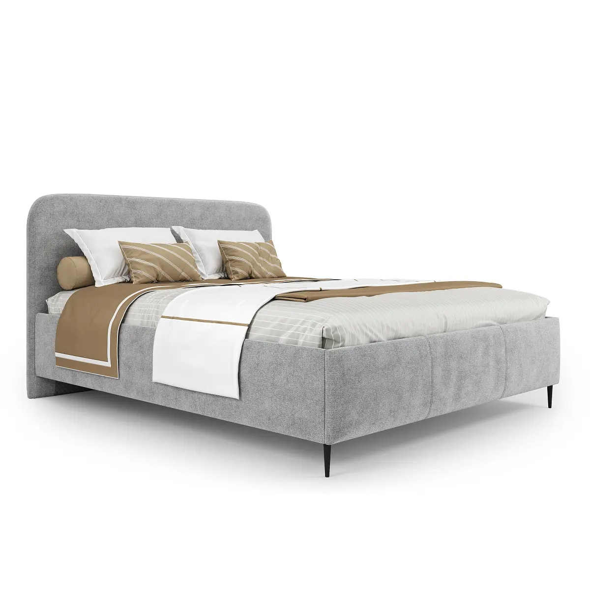 Polsterbett Mertell Typ B 160 x 200cm Chenille Relana Grau