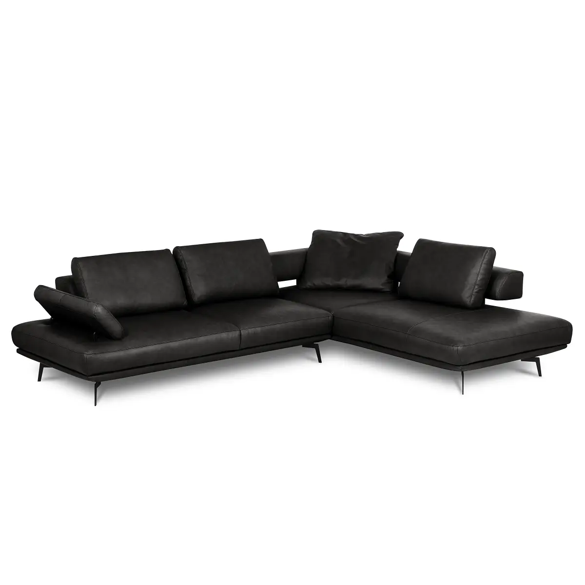 Ecksofa DERMO | Schwarz