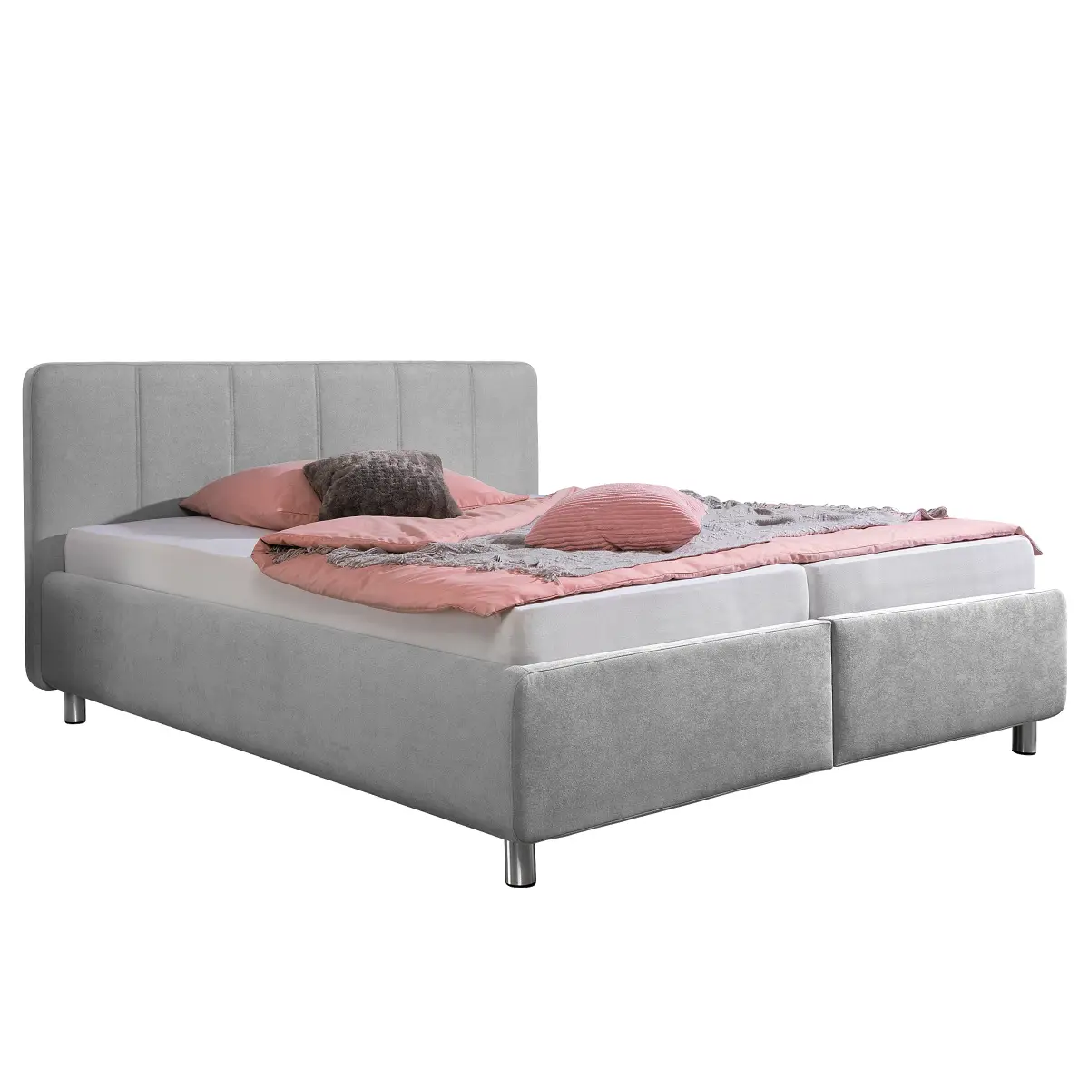 Loftscape Polsterbett Jorcani mit Matratze 160 x 200cm | Grau