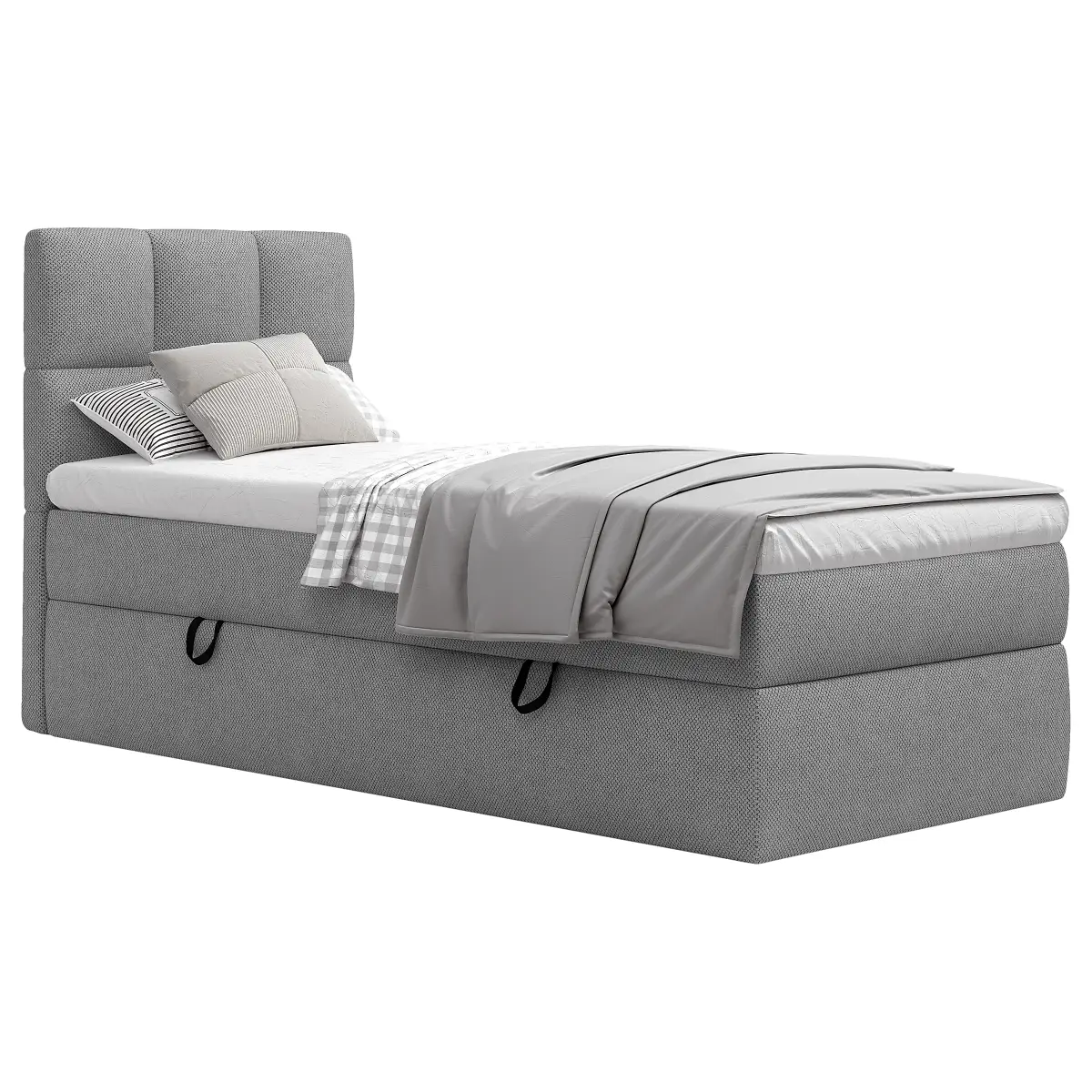 loftscape Boxbett Rudisell 90 x 200cm Strukturstoff Cully Dunkelgrau