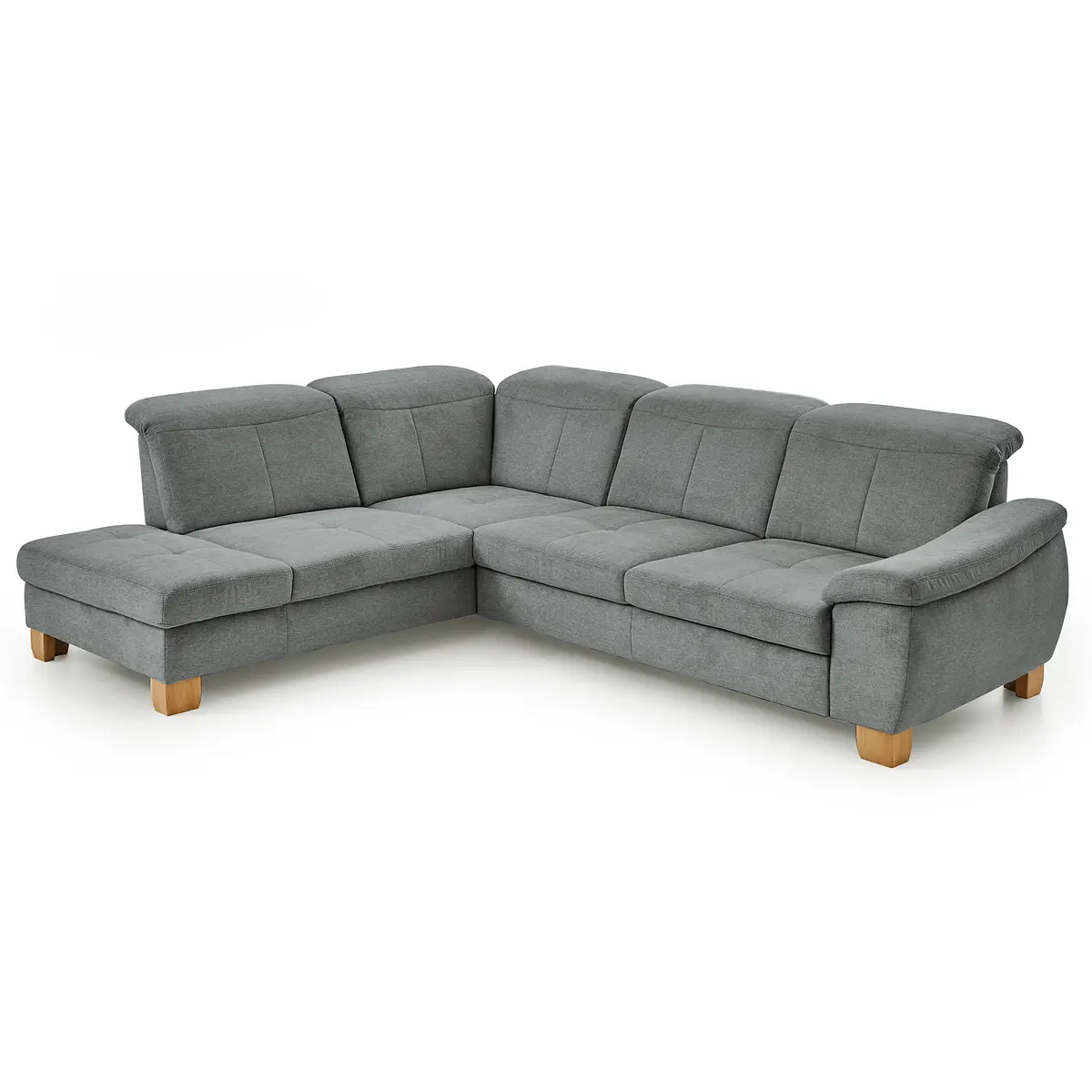 Fredriks Ecksofa Malkash mit Ottomane | Grau