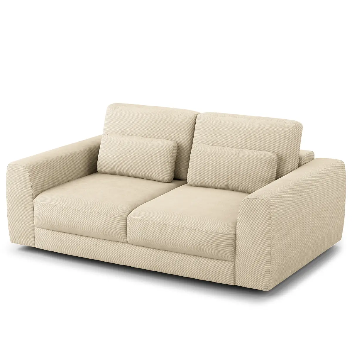 2-Sitzer Sofa Beige/Beige Cordstoff Snor | Beige