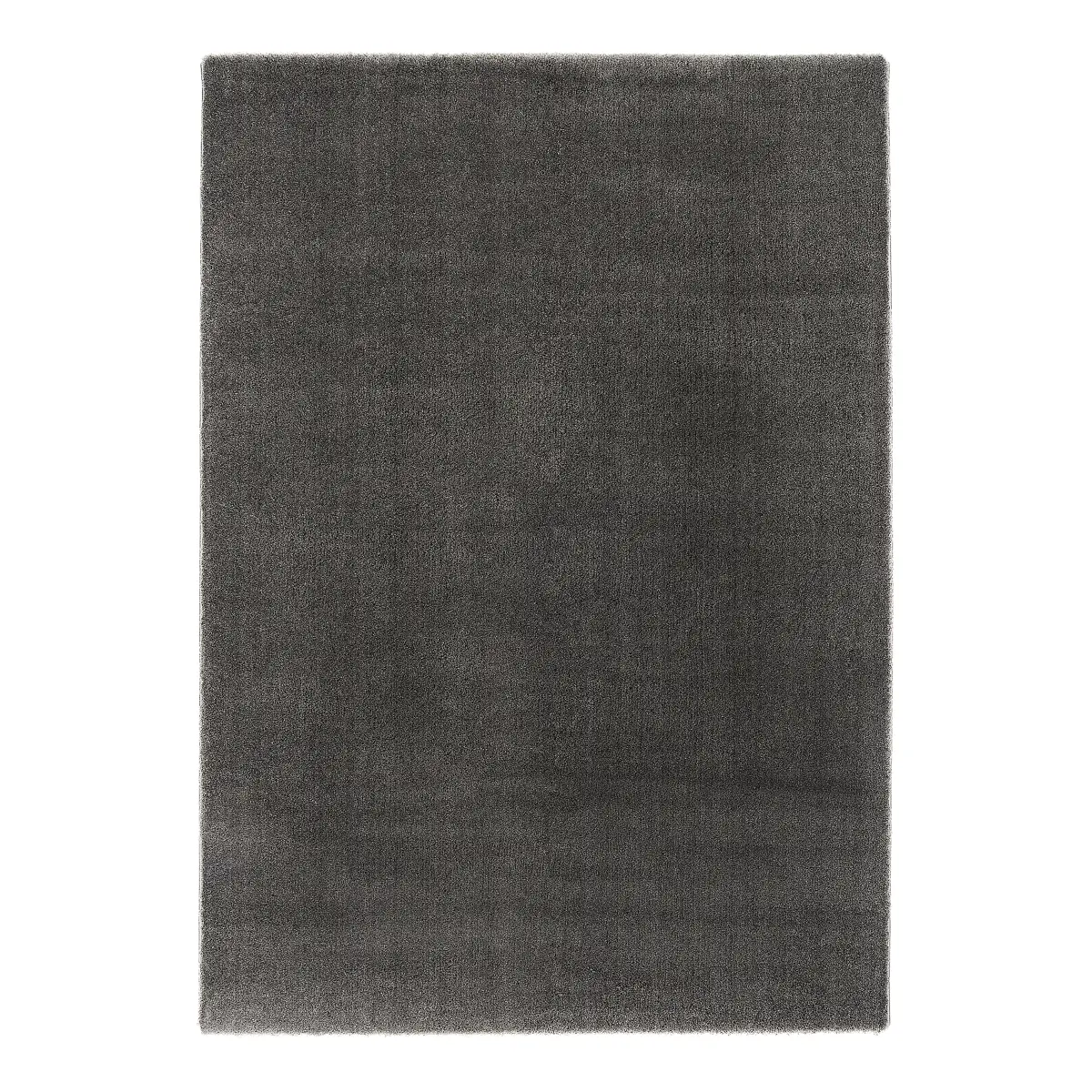 Hochflorteppich Plushia Uni 140 x 200cm Grau/Dunkelgrau | Grau
