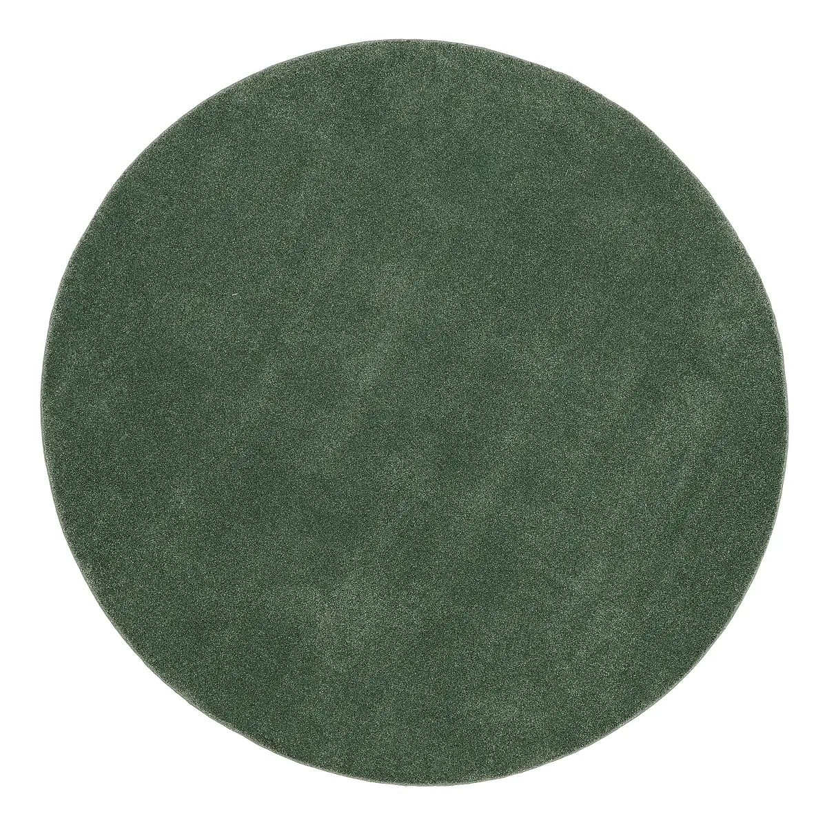 Kurzflorteppich Moss Mono rund Grün/Grün Ø 240cm Polypropylen