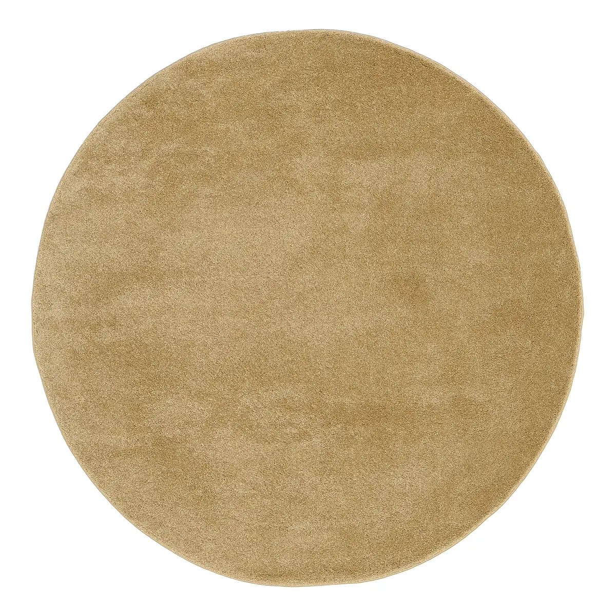 Kurzflorteppich Moss Mono rund | Gold