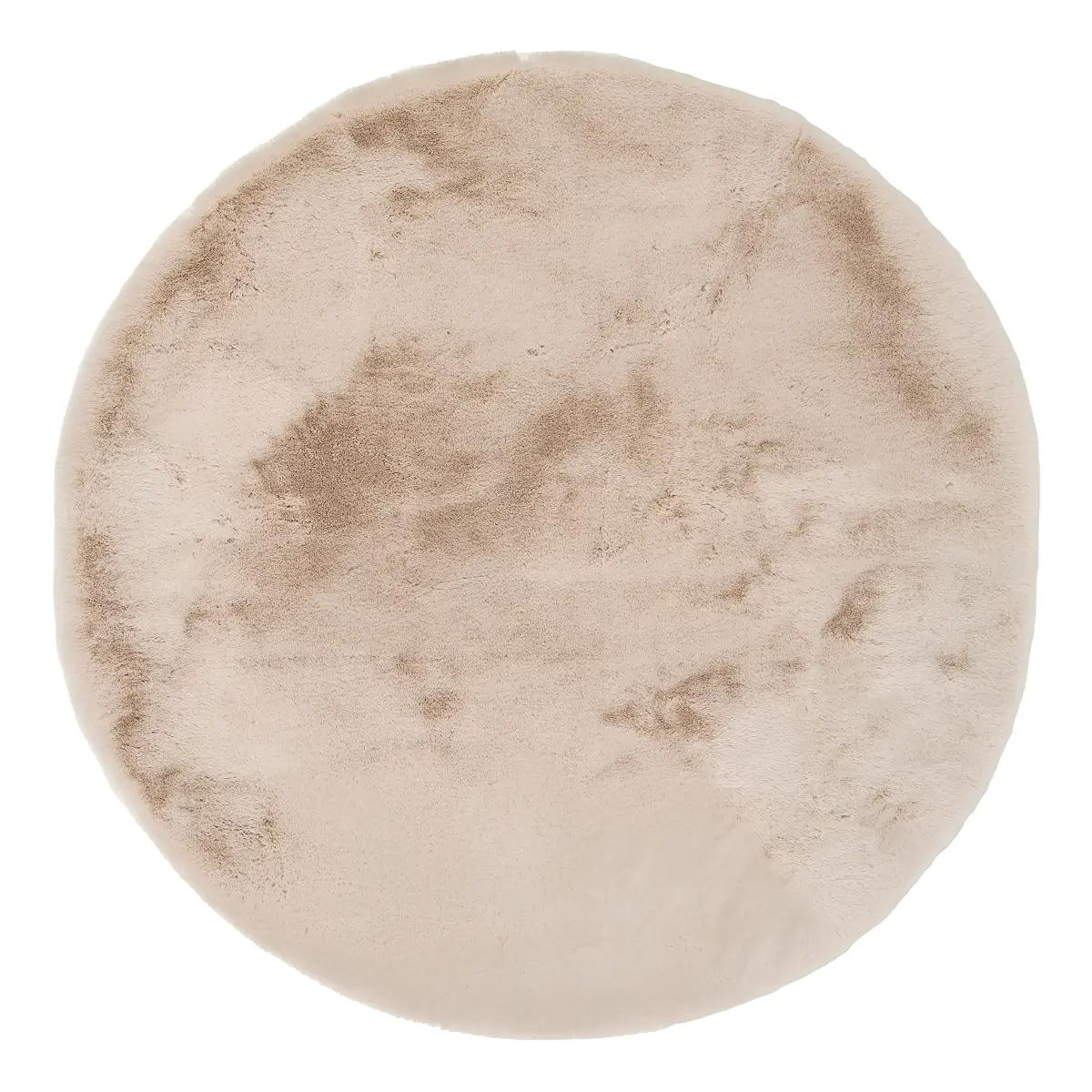 Kunstfellteppich Lavabile Soft rund Beige Ø 160cm | Beige