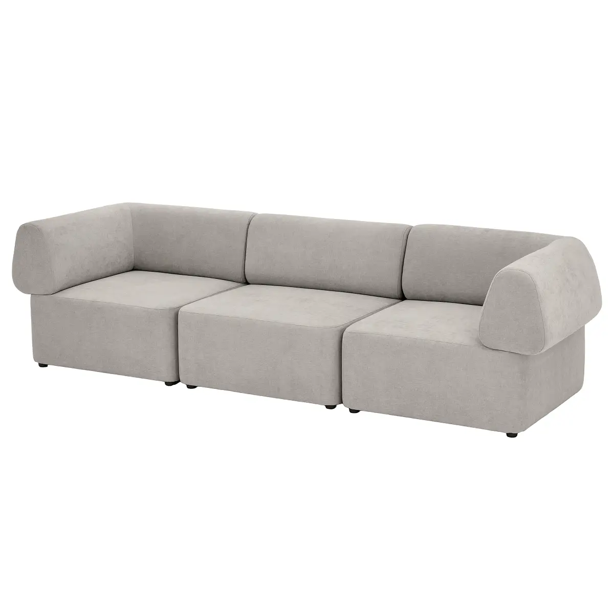 3-Sitzer Sofa NECO Grau Webstoff Wiam | Grau