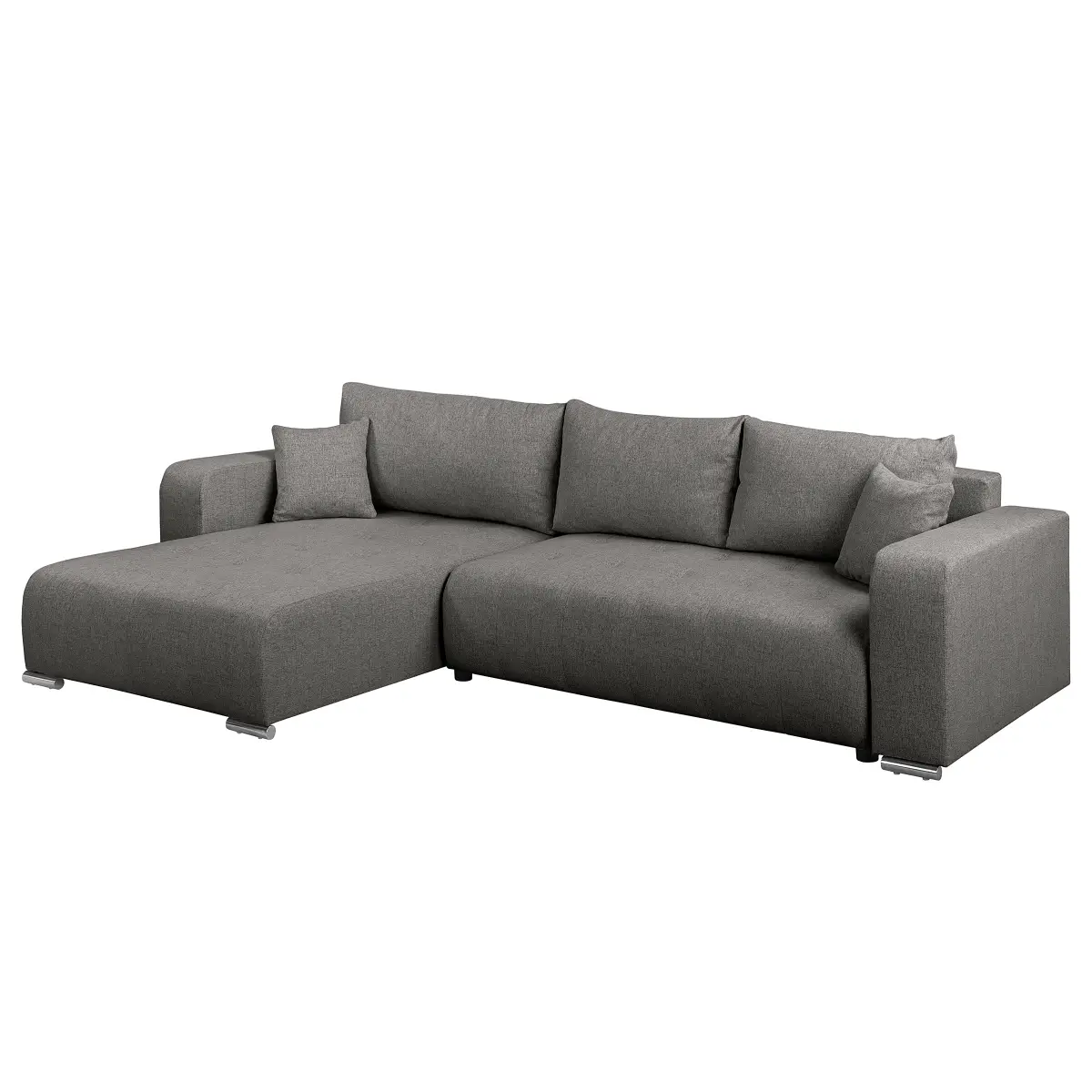 Fredriks Ecksofa mit Schlaffunktion Grau Flachgewebe Nea | Grau