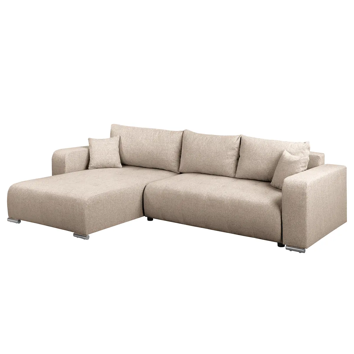 Ecksofa mit Schlaffunktion Grau Flachgewebe Nea | Grau
