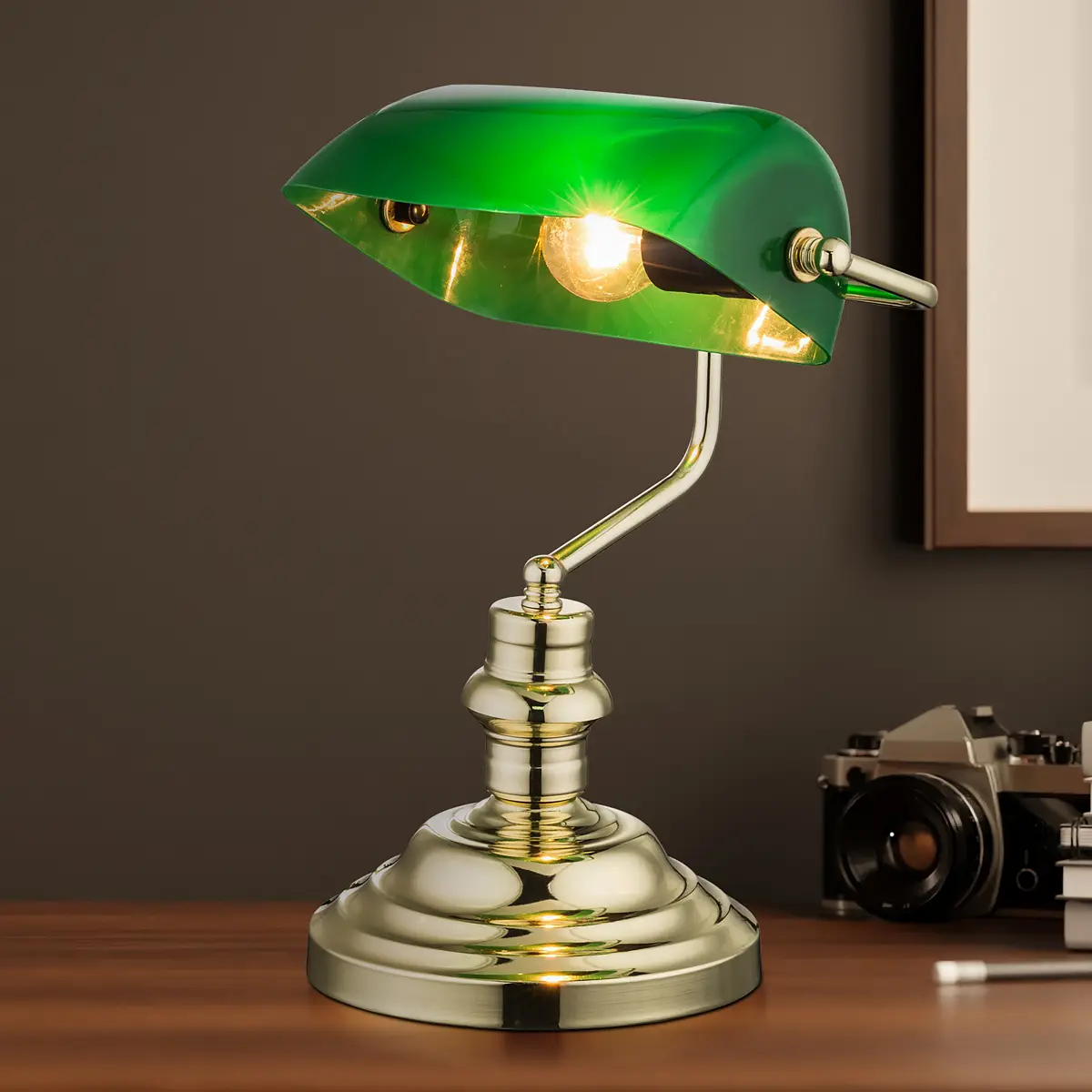 Globo Lighting Tischleuchte Antique | Grün