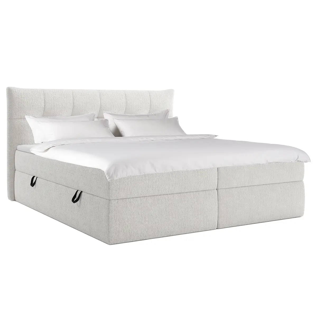 Boxspringbett Primes 140 x 200cm Chenille Pelagia Beige | Beige