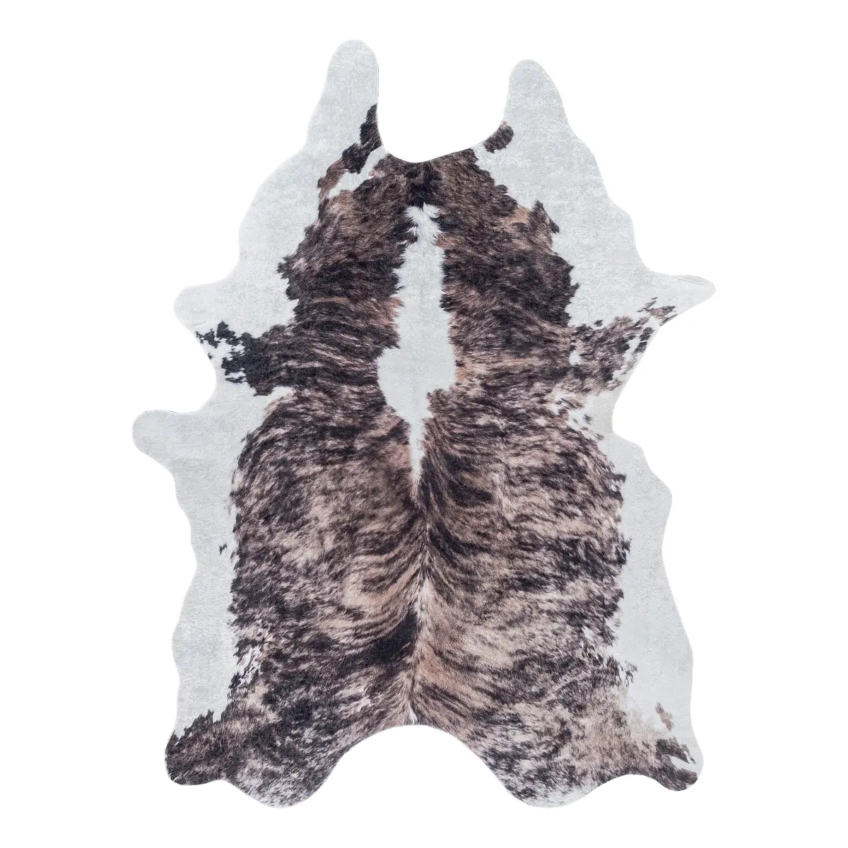Fellteppich Etosha Typ C Braun 100 x 135cm Polyester | Braun