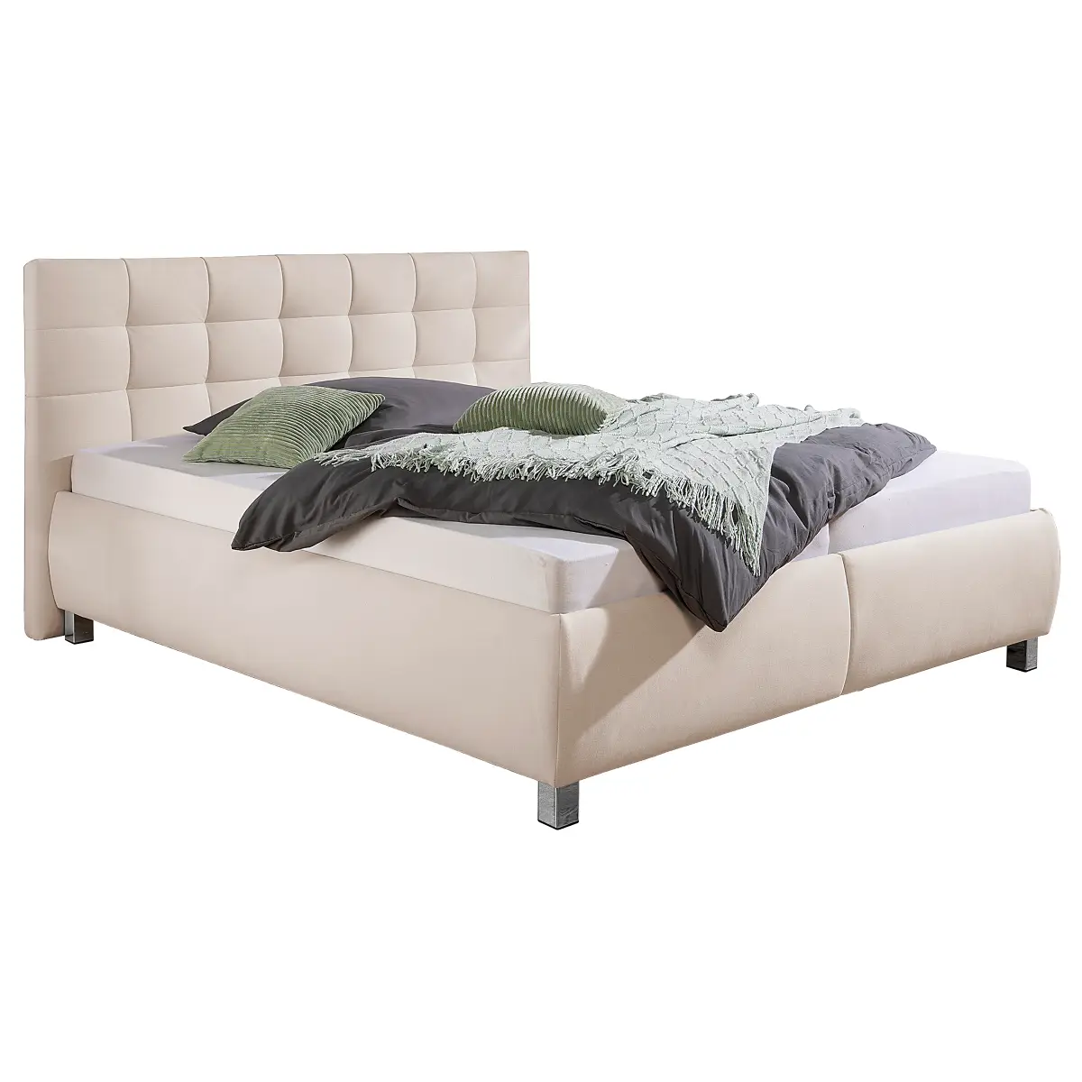 loftscape Polsterbett Caronia mit Matratze 200 x 200cm Webstoff Ramse
