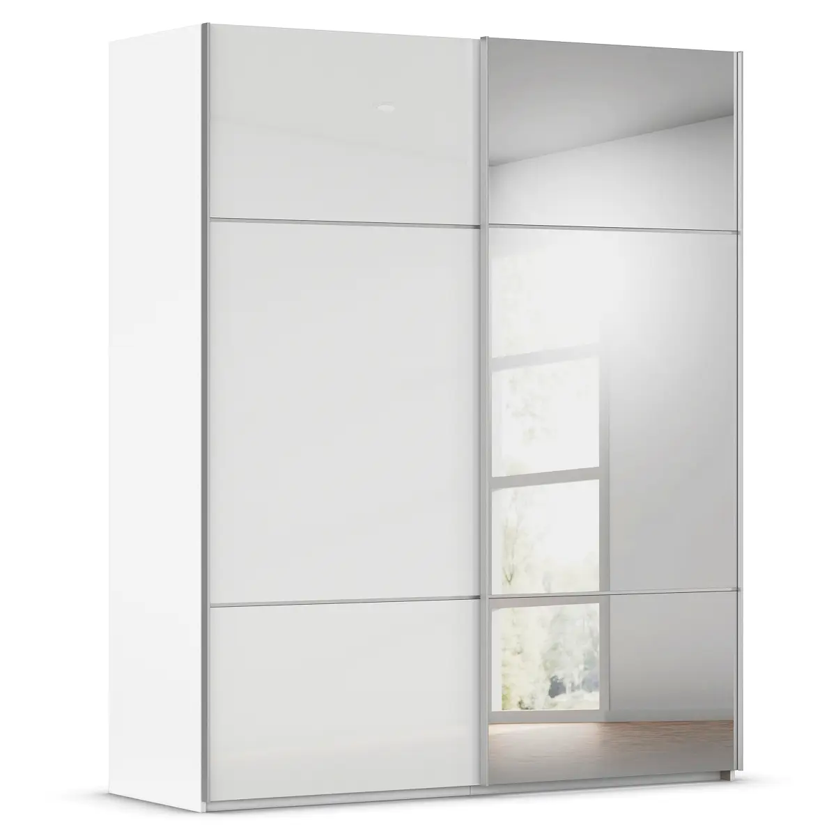Schwebetürenschrank Covalo | Weiß