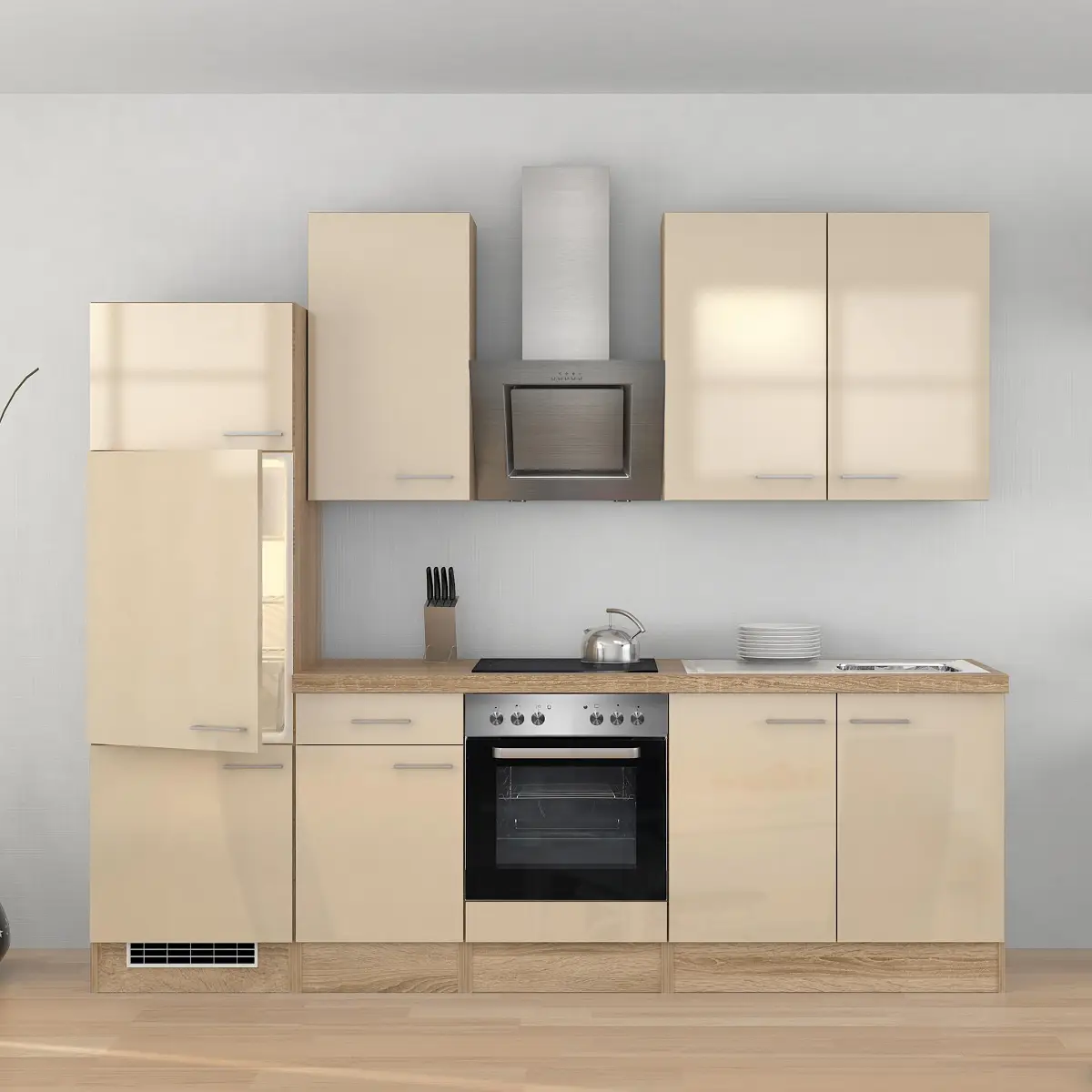 loftscape Küchenzeile Kombi E | Beige
