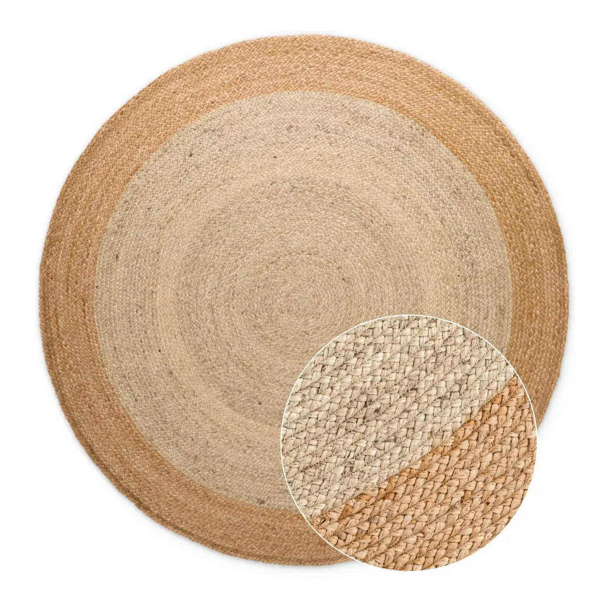 Juteteppich Jutta rund | Beige