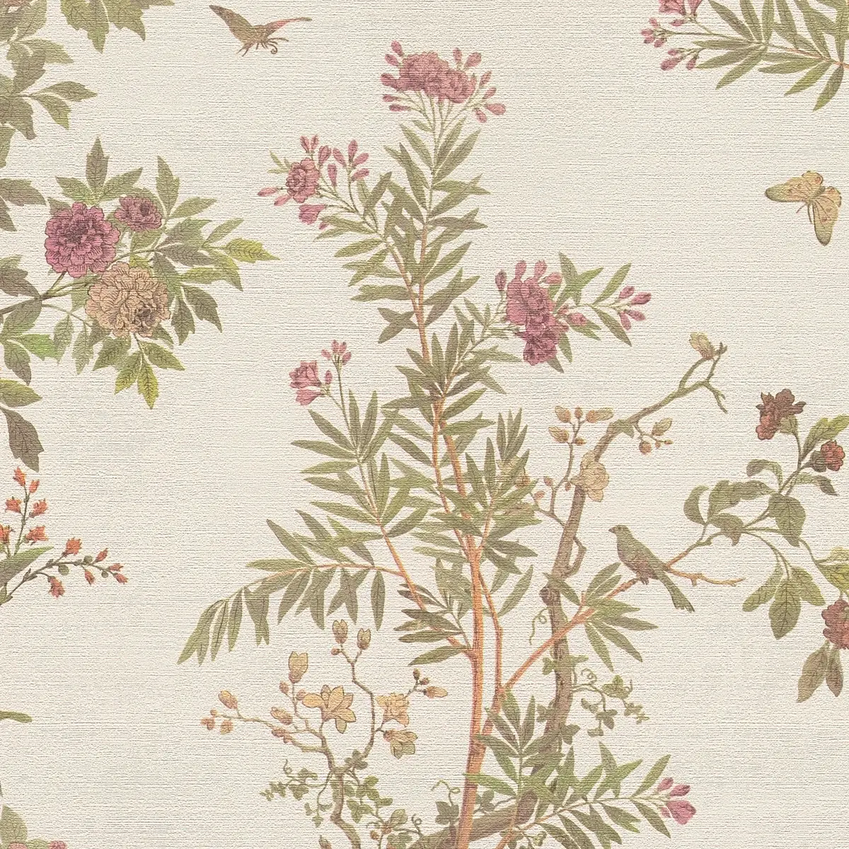 Vliestapete Hoa Vintage Floral | Mehrfarbig