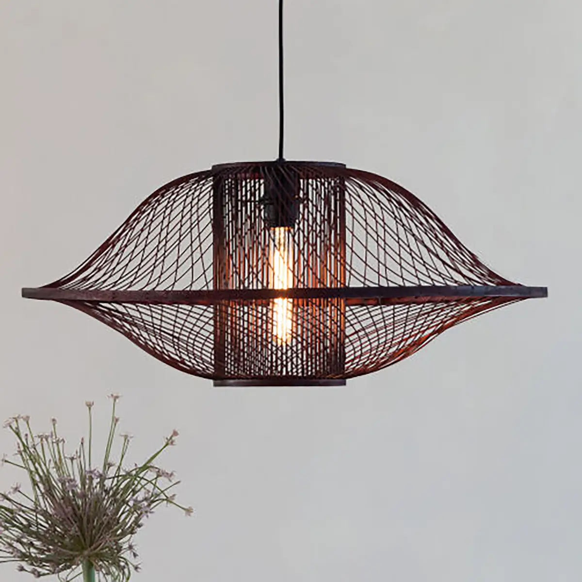 GOOD&MOJO Pendelleuchte Ø 70cm Rot/Burgunderrot Eisen, eloxiert | Rot