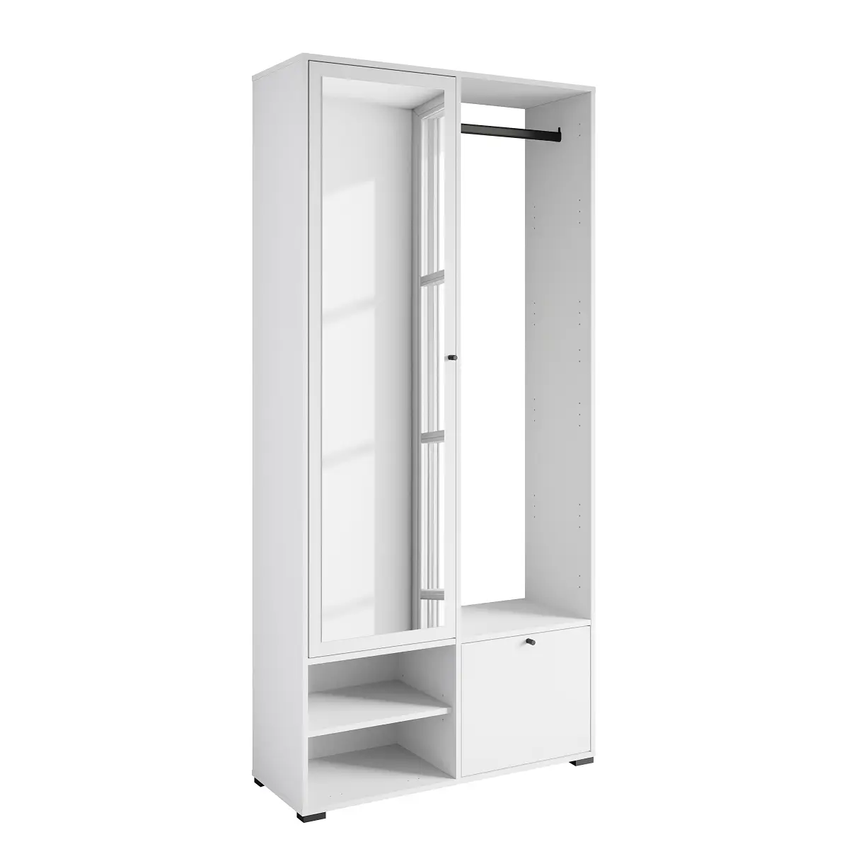Kompaktgarderobe Bredlow | Weiß