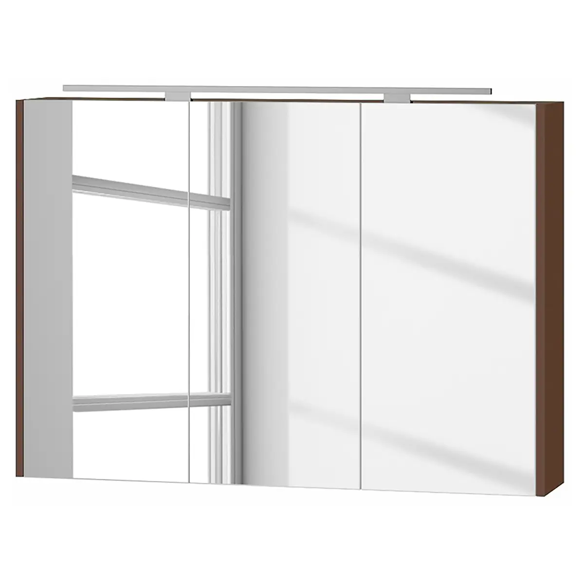 Beleuchteter Spiegelschrank Stunkard | Braun