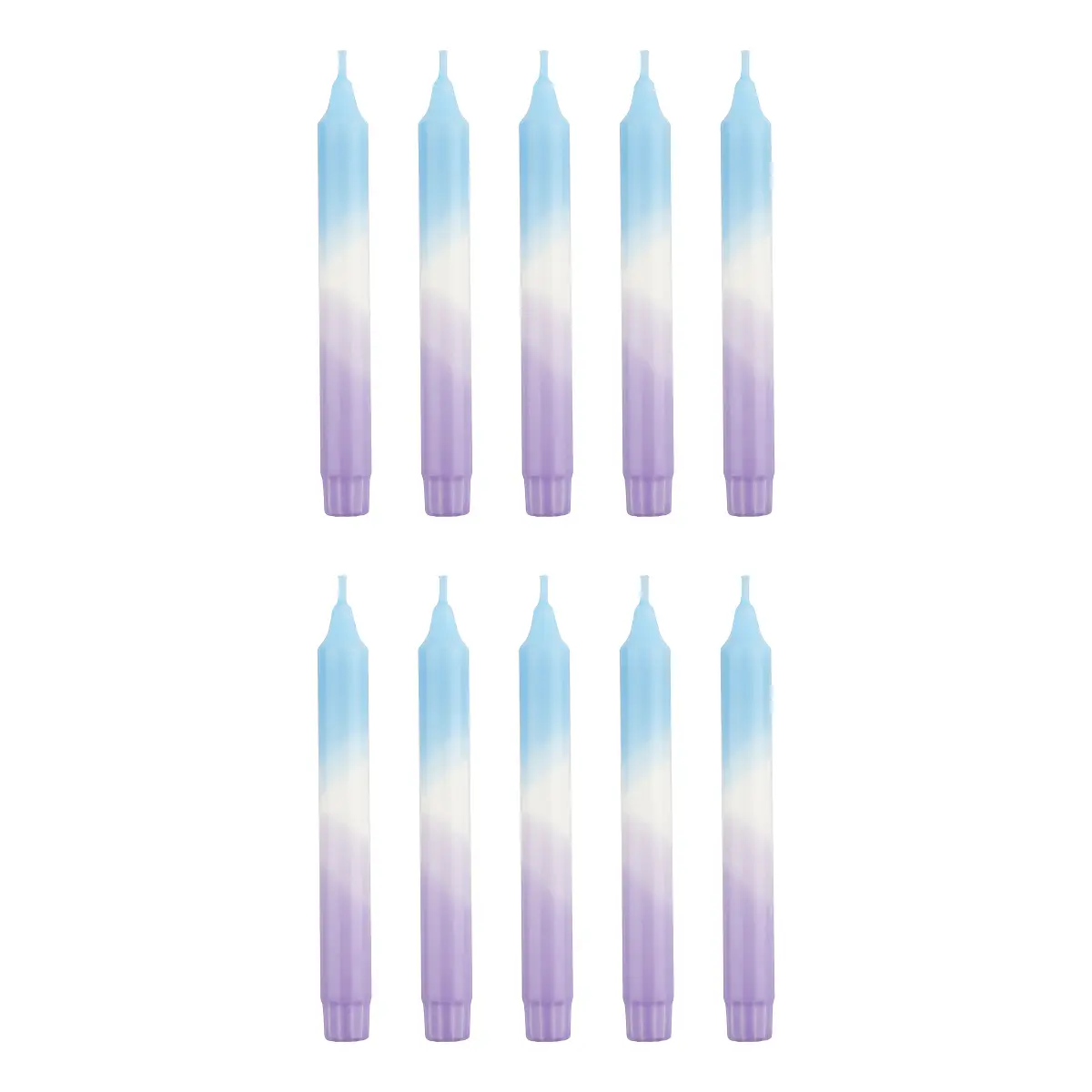 Stabkerze DIP-DYE 10er-Set 20cm Flieder | Lila