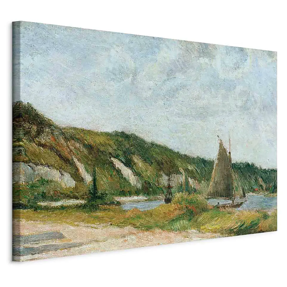 Leinwandbild Les voiliers Filz Beige/Beige 60 x 40cm | Beige